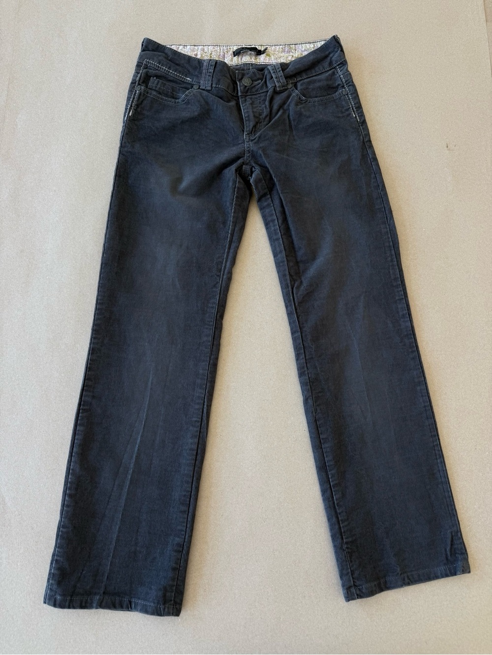 Prana — Corduroy Pants in Charcoal Grey — Size 4